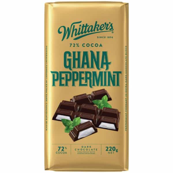 Whittakers Block Ghana Peppermint 220g