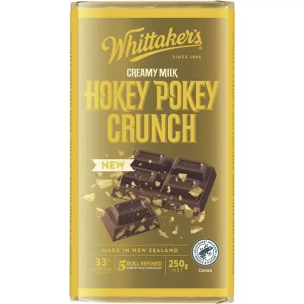 Whittakers Creamy Milk Hokey Pokey Crunch Chocolate Bar 250g