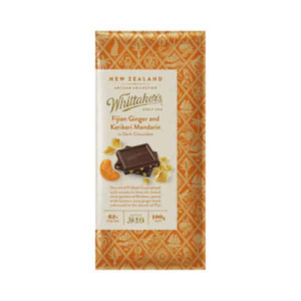 Whittakers Ginger Mandarin Dark Chocolate 100g