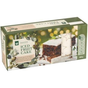 Woolworths Festive Iced Fruit Cake 800g