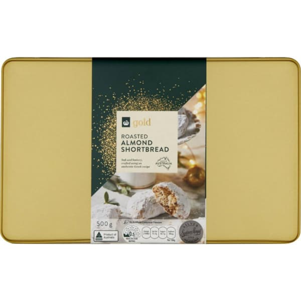 Woolworths Gold Roasted Almond Shortbread 500g
