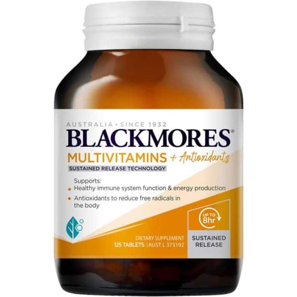 blackmores multivitamin antioxidants sustained release tablets 125 pack