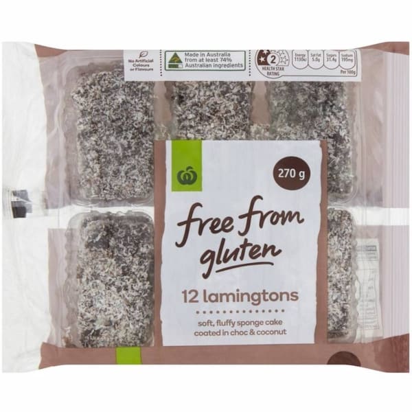 Free From Gluten Lamingtons 12 Pack