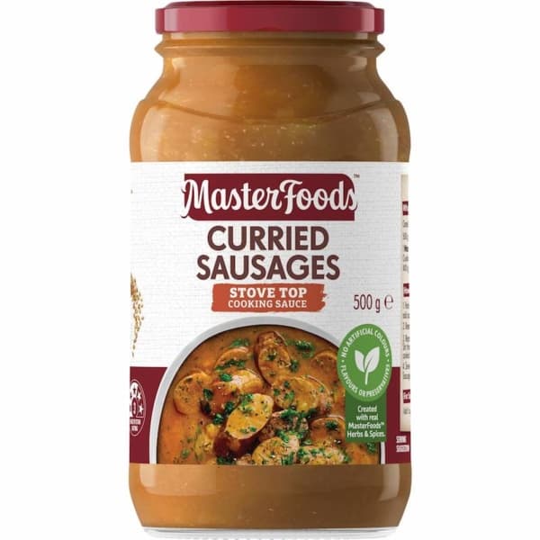 Masterfoods Curried Sausages Simmer Sauce 500g
