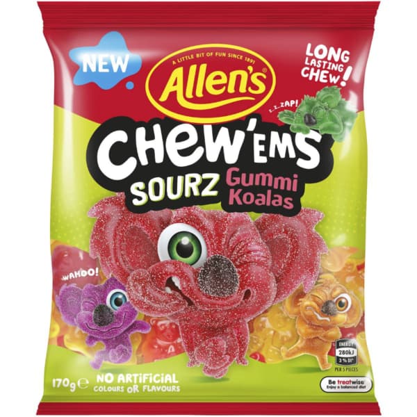 Allens Chewems Sourz Gummi Koalas 170g 1