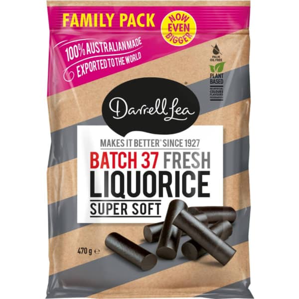 Darrell Lea Batch 37 Fresh Liquorice Share Bag 470g 1