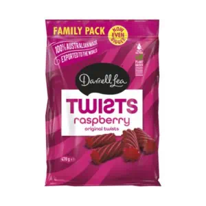 Darrell Lea Raspberry Twists Value Pack 470g 1