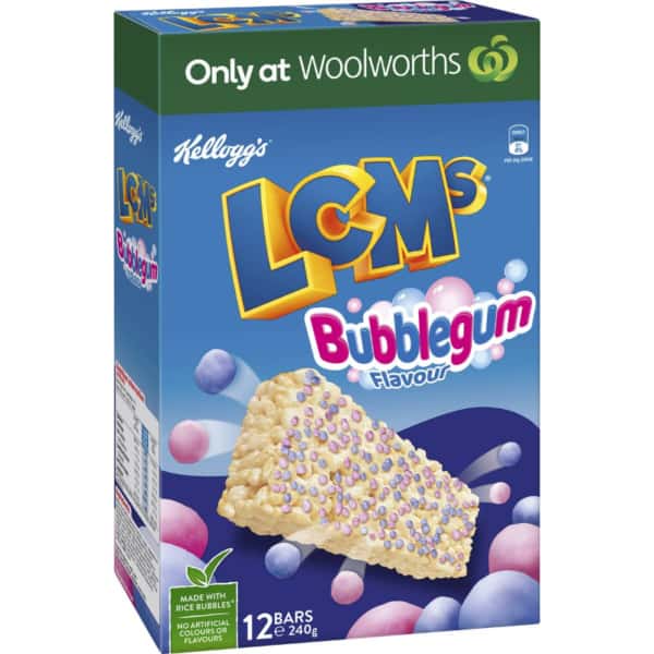 Kelloggs Lcms Bubblegum Flavoured Snack Bars 12 Pack 2