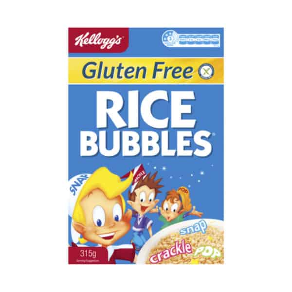 Kelloggs Rice Bubbles Gluten Free Breakfast Cereal 315g 1