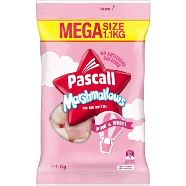 Pascall Marshmallows Pink White 1.1kg 1