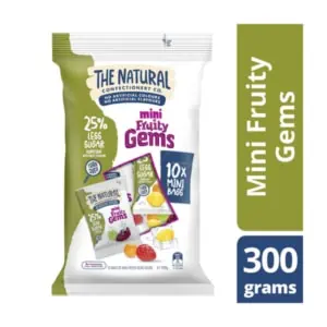 The Natural Confectionery Co. Less Sugar Fruity Gems Lollies 300g 1