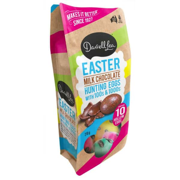 Darrell Lea Milk Chocolate Easter Eggs With 100s 1000s 210g 1