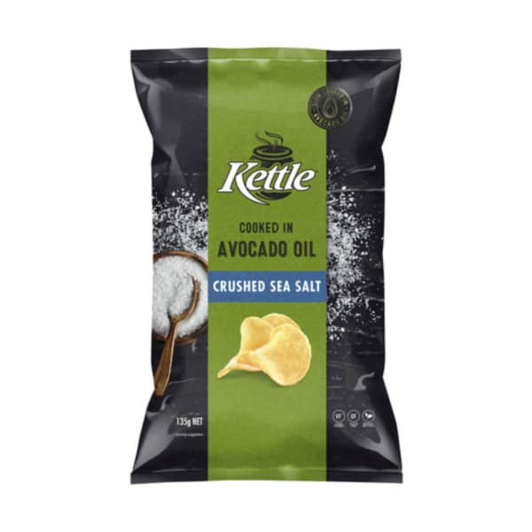 Kettle Chips Cooked In Avocado Oil Crushed Sea Salt 135g 1
