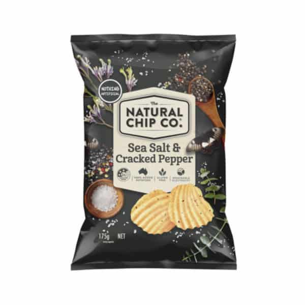 Natural Chip Co. Sea Salt Cracked Pepper Potato Chips 175g 1