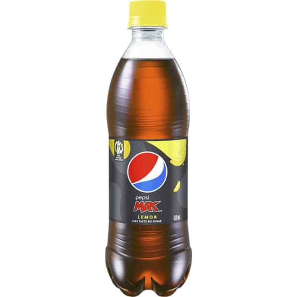 Pepsi Max Lemon Soft Drink Bottle 600ml 1