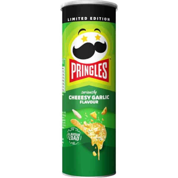 Pringles Seriously Cheeesy Garlic Flavour Potato Chips 118g 1