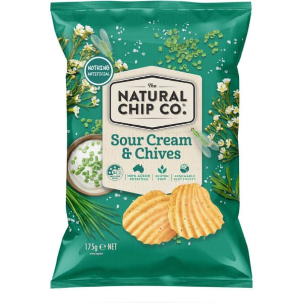 The Natural Chip Co. Sour Cream Garden Chives 175g 1