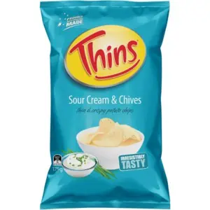 Thins Sour Cream Chives Chips 175g 1