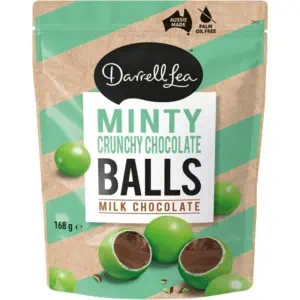 darrell lea minty crunchy chocolate balls 168g