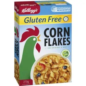 kelloggs corn flakes gluten free breakfast cereal 270g