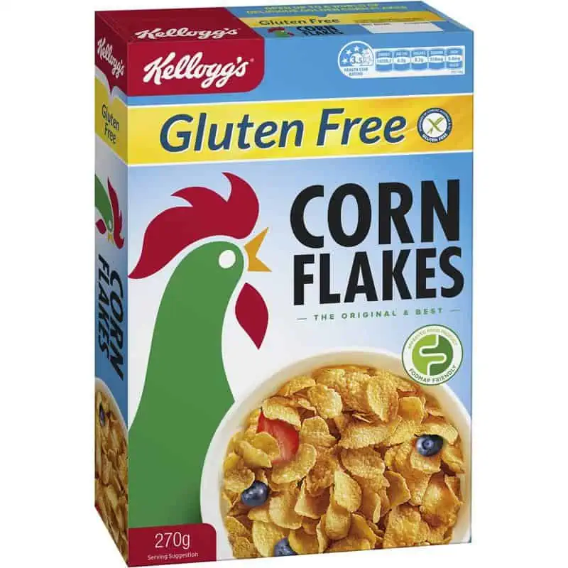 Kelloggs Corn Flakes Gluten Free Cereal 270g X 10