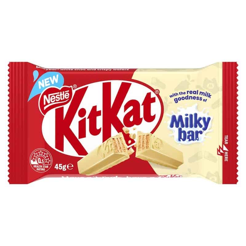 Buy KitKat White Milkybar 45g (Wholesale case $1.98 x 48 Online | Worldwide | Australian Food
