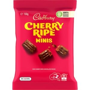 Cadbury Cherry Ripe Bites (Mini Pillows) 150g (Wholesale case $5.70 x 10 units)