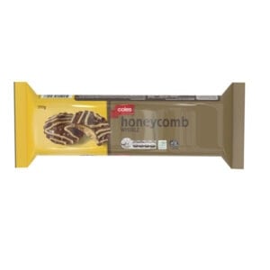 Coles Honeycomb Whirls Chocolate Biscuits
