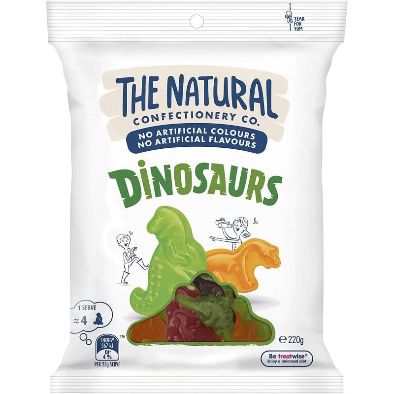 Buy The Natural Confectionery Dinosaurs 220g Online, Worldwide Delivery