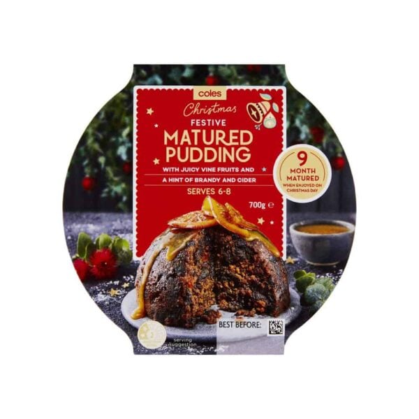 Coles Christmas Matured Christmas Pudding Small 110g