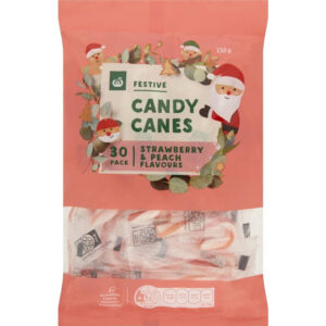 Mini Candy Canes Peach & Strawberry 30 pack
