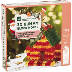 Woolworths Christmas 3d Gummy Block House 420g