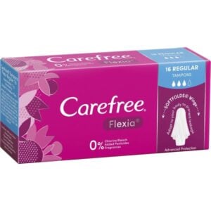 carefree regular flexia tampons 16 pack