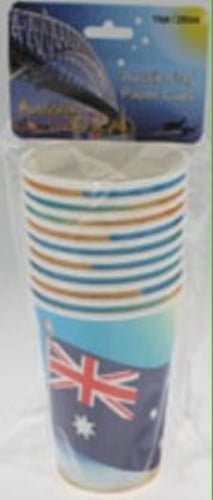 australian flag paper cups 10 pack