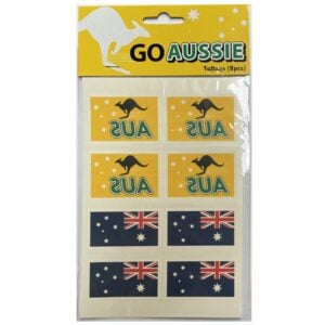 green gold and australian flag tattoos 8 pack