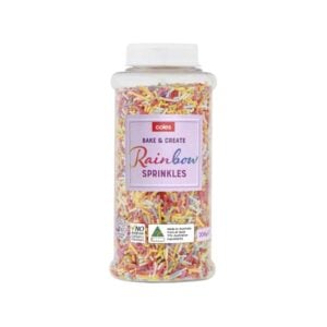 coles rainbow sprinkles 200g