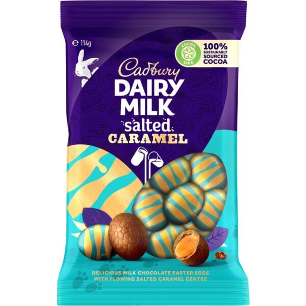 Cadbury Salted Caramel Easter Eggs Bag 114g