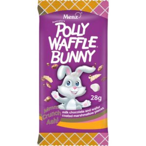 menz polly waffle milk chocolate bunny 28g