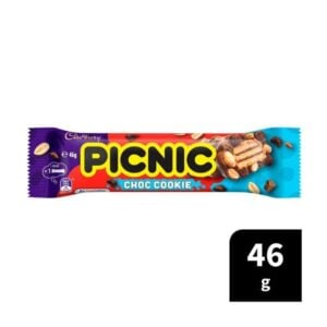 cadbury choc cookie picnic bar 46g