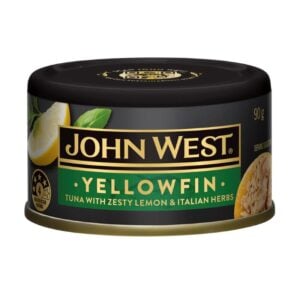 john west yellowfin tuna lemon herb 90g