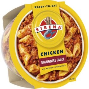 sirena pasta with chicken bolognese sauce 190g