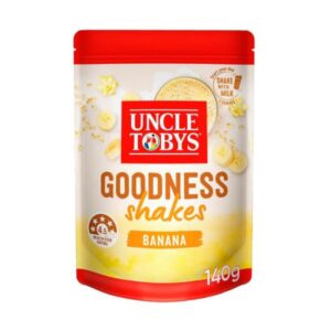 uncle tobys goodness shakes banana smoothie powder 140g