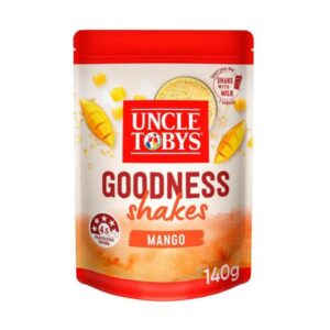 uncle tobys goodness shakes mango smoothie powder 140g