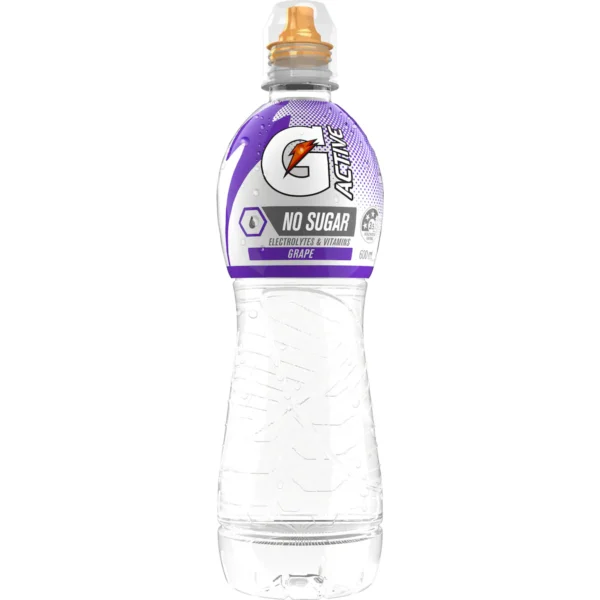 Grape Gatorade Active Water No Sugar 600ml