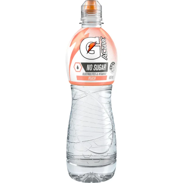 Peach Gatorade Active Water No Sugar 600ml