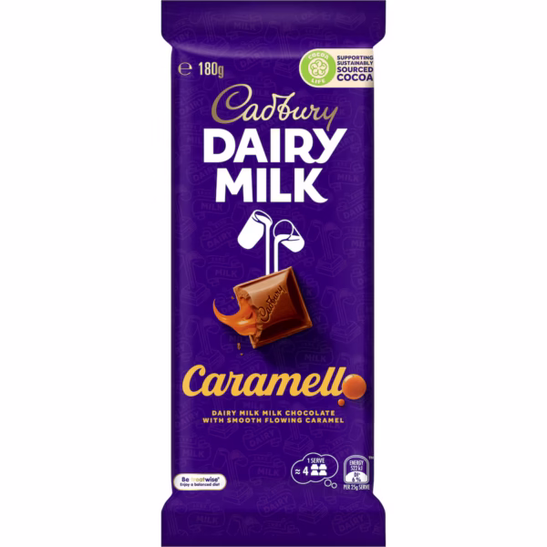 Bulk Cadbury Block Caramello 180g ($6.00 each x 12 units)