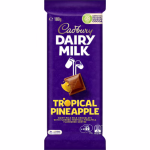 Bulk Cadbury Block Tropical Pineapple 180g ($6.00 each x 12 units)