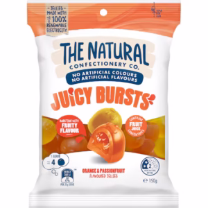 The Natural Confectionery Co. Juicy Bursts Orange & Passionfruit 150g