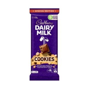 cadbury dairy milk cookie chocolate block 170g