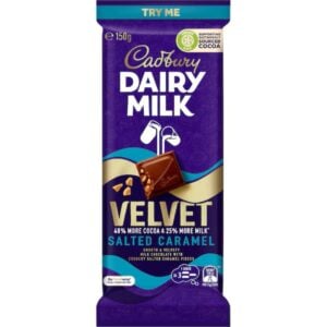 cadbury dairy milk velvet salted caramel block 150g